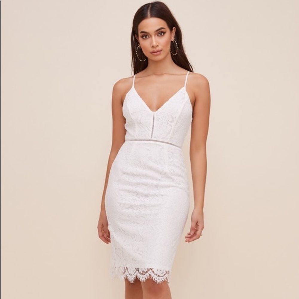 NWT ASTR The Label - Lattice Inset Lace Dress
